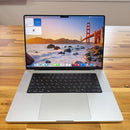 MacBook Pro 2021 14 n Silver M1 Pro/RAM 16GB/SSD 512GB 98% ဘက်ထရီ 87% အား 328 ကြိမ် BPTN ခလုတ်များ 
