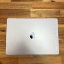 MacBook Pro 2021 14 n Silver M1 Pro/RAM 16GB/SSD 512GB 98% ဘက်ထရီ 87% အား 328 ကြိမ် BPTN ခလုတ်များ 