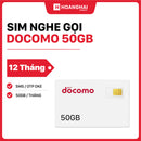 Docomo 50GB Calling Sim I 12 လ (11/2026)