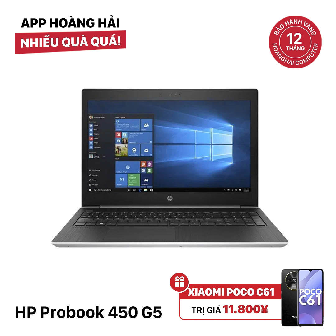 HP Probook 450 G5 15.6" Full HD i5 - 7200U/ RAM 8GB/ SSD 256GB BPTN အသစ်ကဲ့သို့ (စခရင်ကွက်များ) 