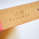 I&W Carnival IW593L အမျိုးသမီး ကွာ့ဇ်နာရီ - ကုန်ပစ္စည်းရှိသော်လည်း ဘက်ထရီကုန်သွားသောပြဿနာကြောင့် ဝှက်ထားနိုင်ပါသည်။