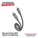 30W 1M Type-C to Lightning အမြန်အားသွင်းကြိုး Gerlax GD-63L 