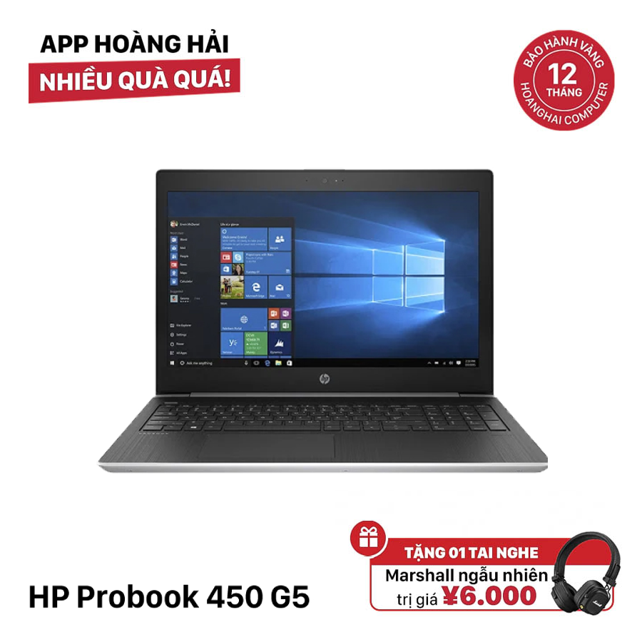 HP Probook 450 G5 15.6" Full HD i5 - 7200U/ RAM 8GB/ SSD 256GB BPTN အသစ်ကဲ့သို့ (စခရင်ကွက်များ) 