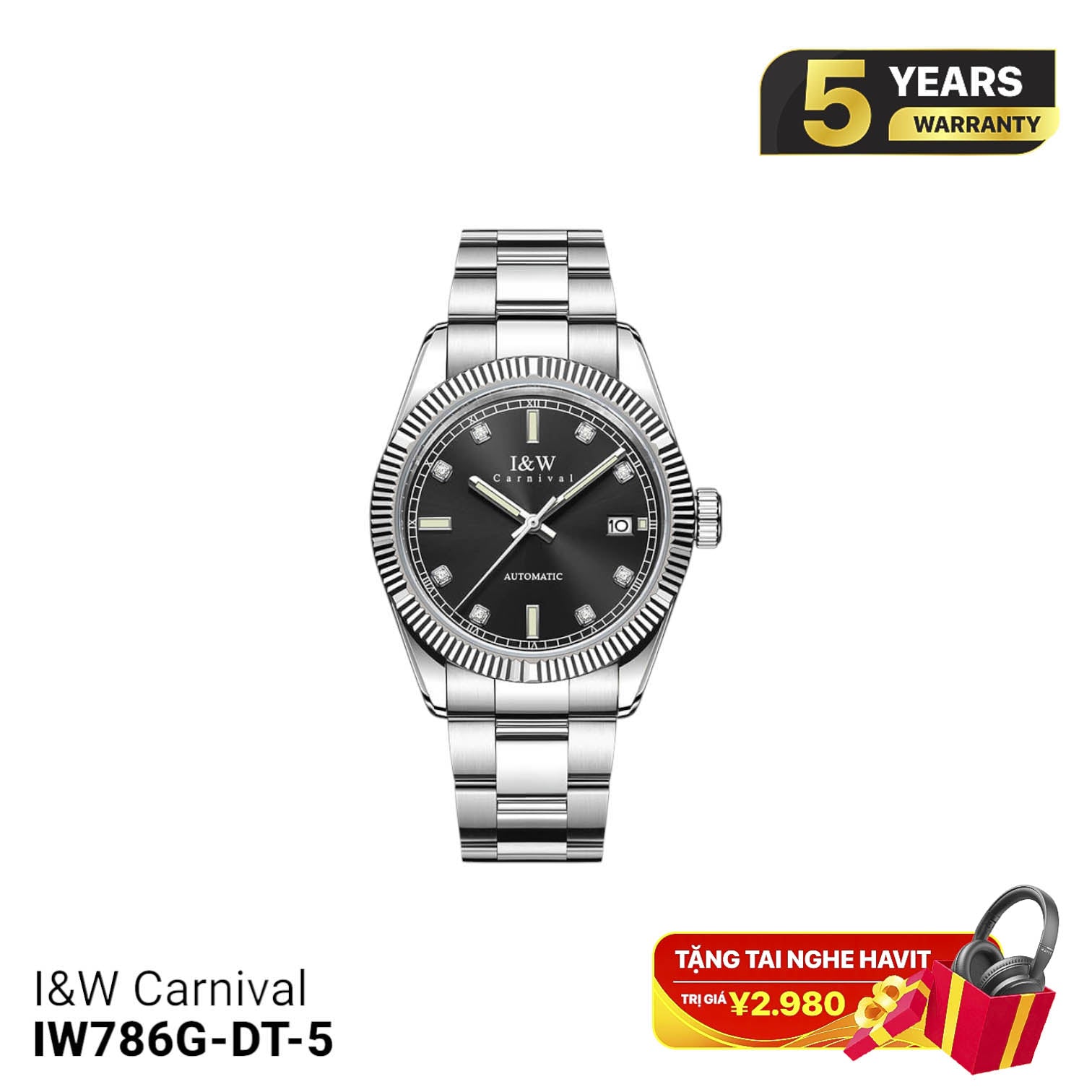 I&W Carnival Extraordinary Master IW786 စက်ပိုင်းဆိုင်ရာနာရီ