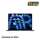 Macbook Air 2024 15.3လက်မ အနက်ရောင် Apple M3/ RAM 16GB/ SSD 256GB 99% ဘက်ထရီ 100% 18 ကြိမ် BPTN 