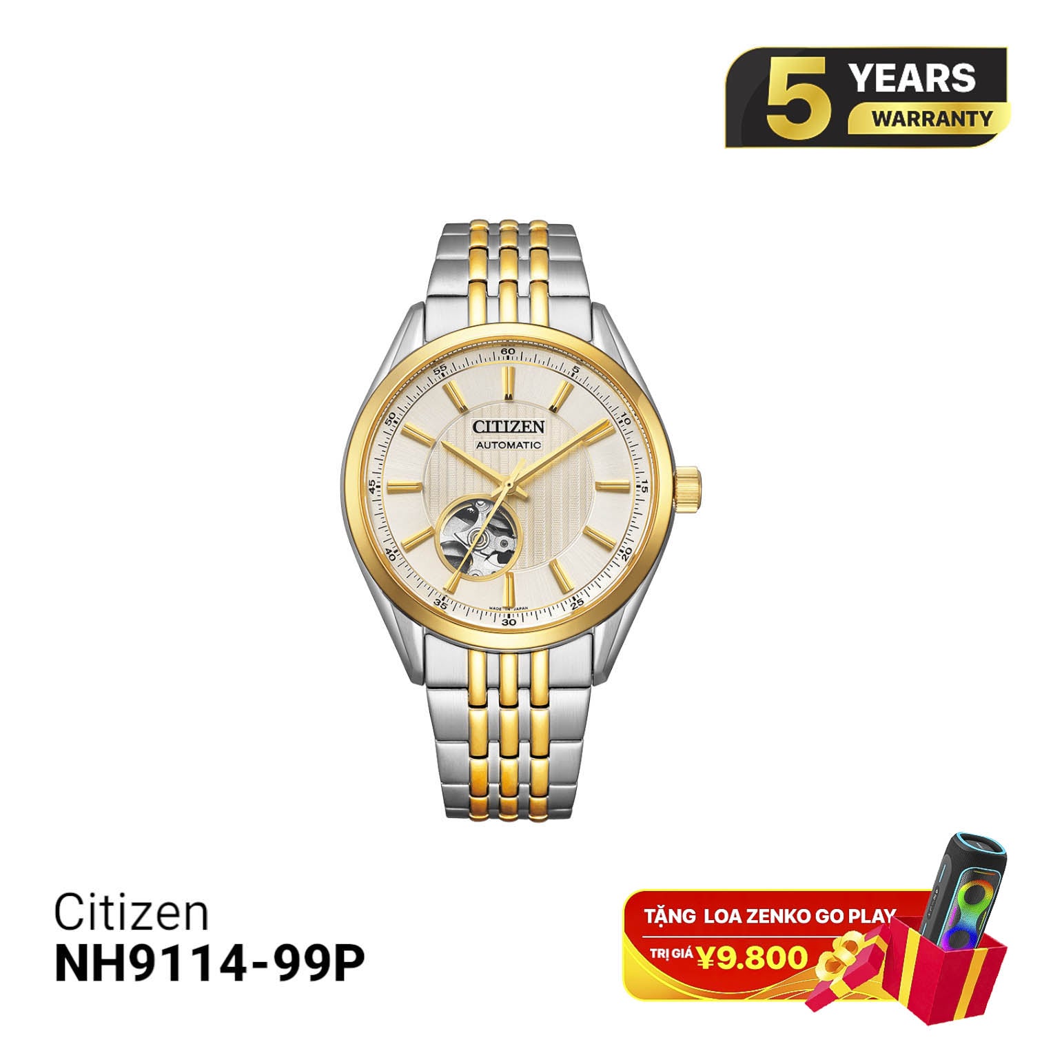 Citizen NH9114-99P စက်ပိုင်းဆိုင်ရာနာရီ