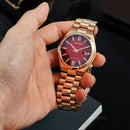 Citizen Tsuyosa စက်ပိုင်းဆိုင်ရာ နှင်းဆီနီ NJ0153-82X နာရီ