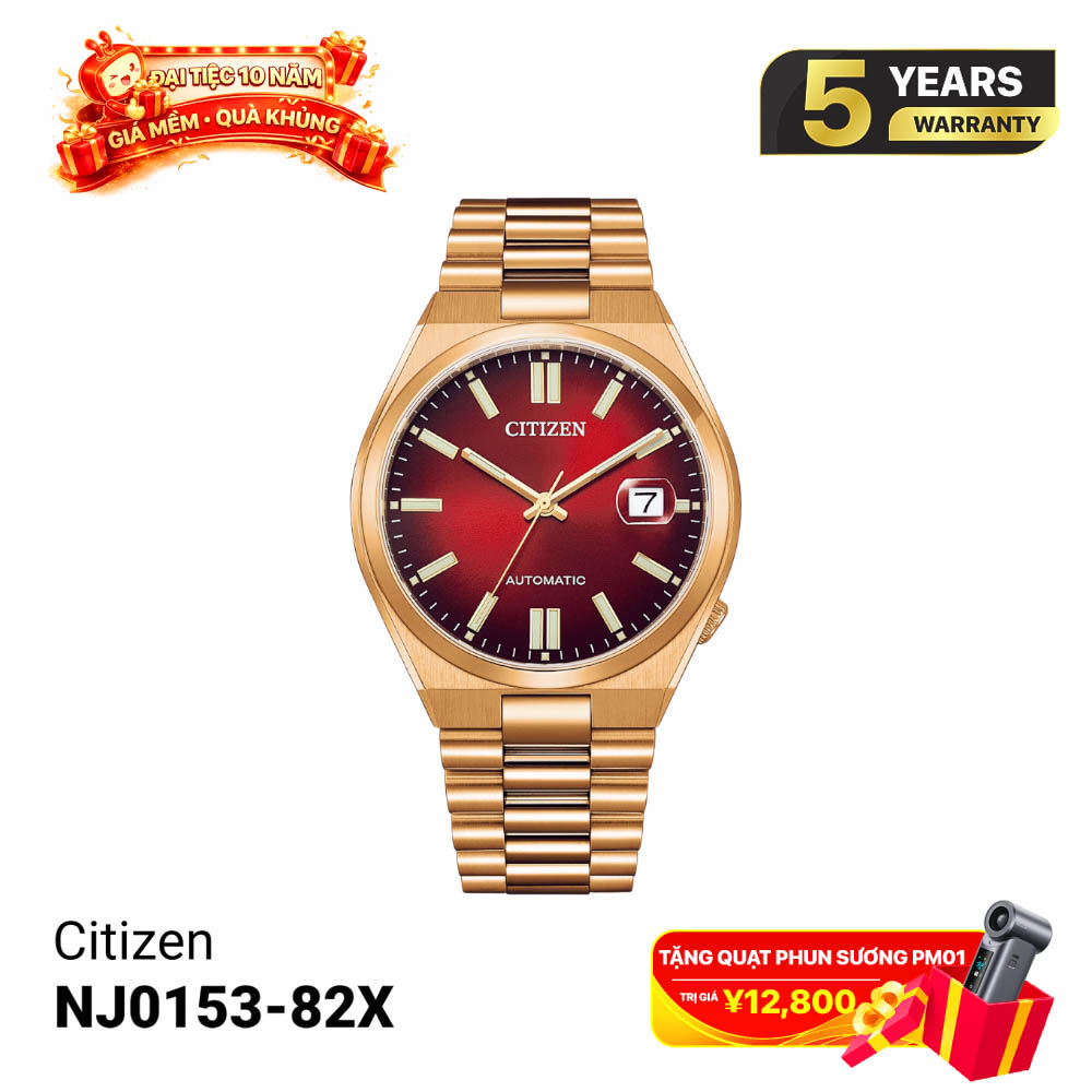 Citizen Tsuyosa စက်ပိုင်းဆိုင်ရာ နှင်းဆီနီ NJ0153-82X နာရီ