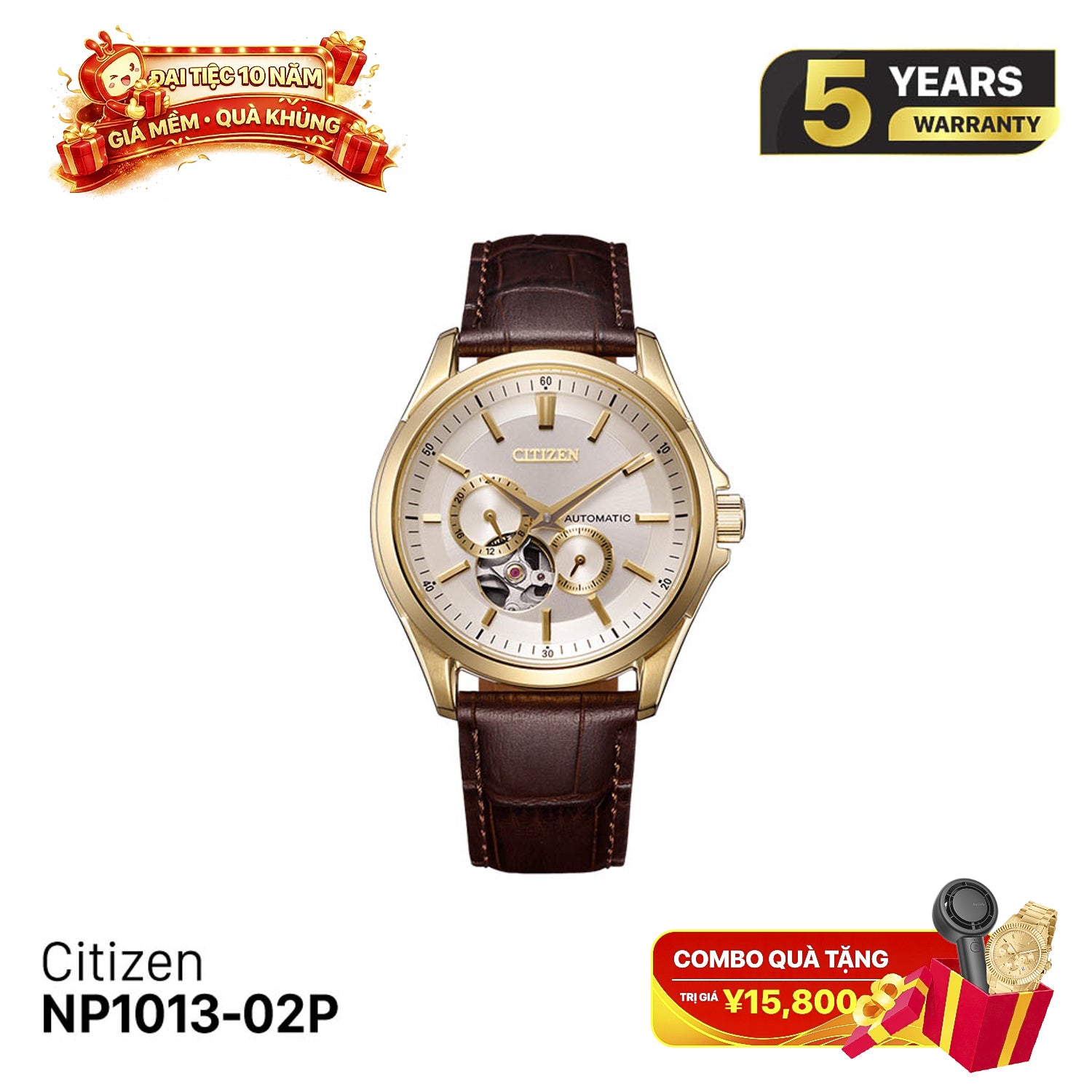 Citizen NP1013-02P စက်ပိုင်းဆိုင်ရာနာရီ - မှာယူမှုများလက်ခံပါသည်