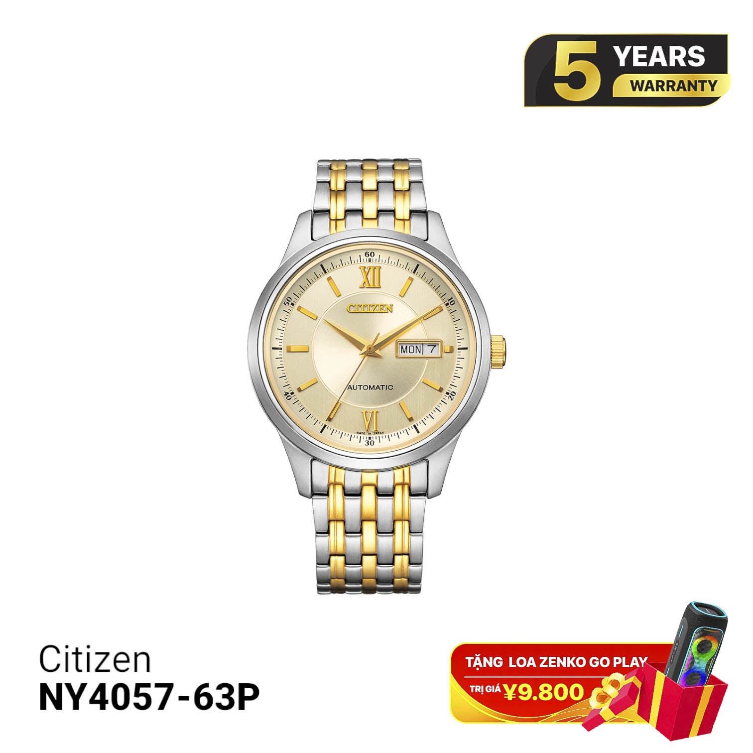 Citizen NY4057-63P စက်ပိုင်းဆိုင်ရာနာရီ
