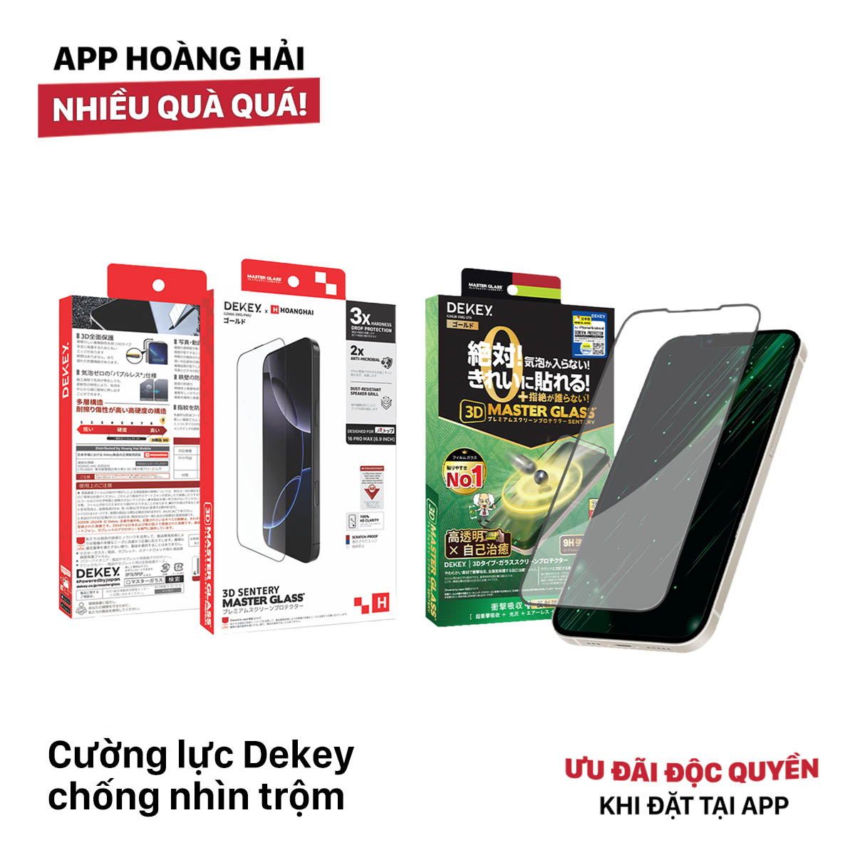 Dekey 3D Green Anti-Peeping Tempered Glass 