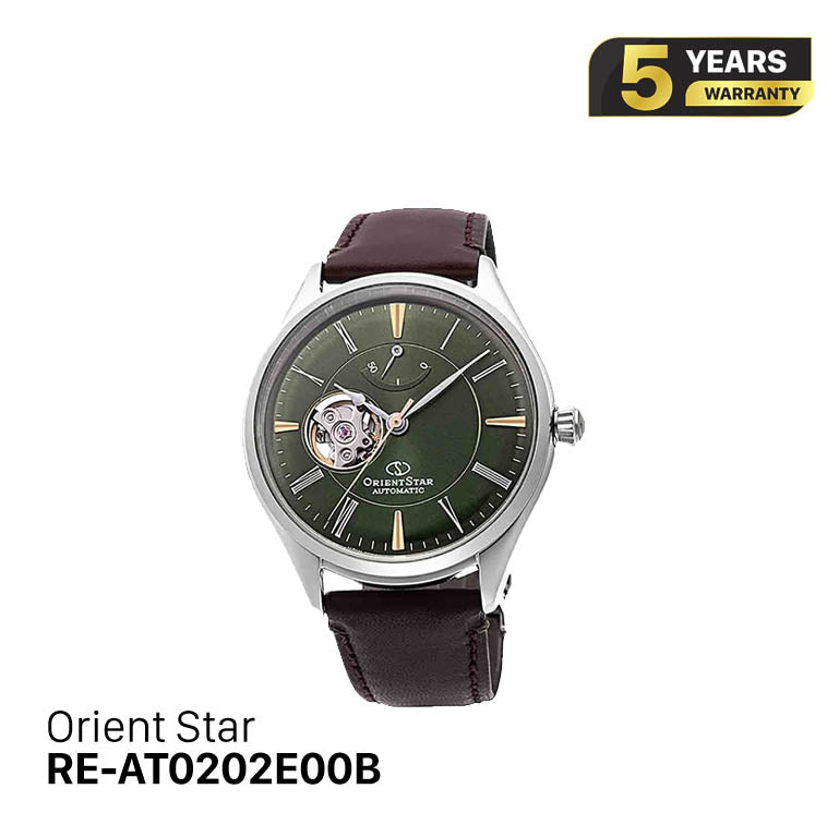 Orient Star Semi Skeleton RE-AT0202E စက်ပိုင်းဆိုင်ရာနာရီ (နိုင်ငံတကာဗားရှင်း)