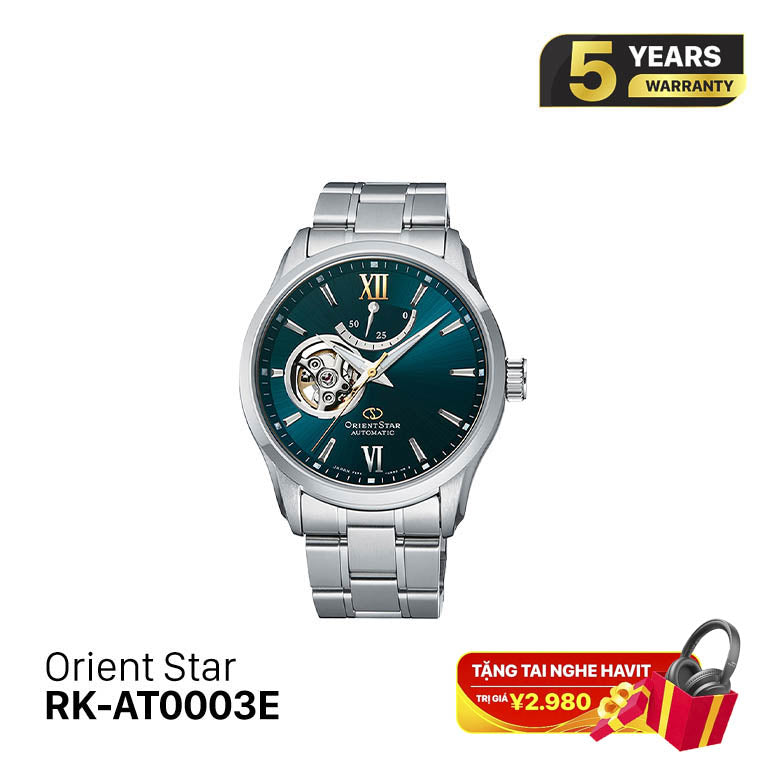 Orient Star Open Heart RK-AT0003E စက်ပိုင်းဆိုင်ရာ နာရီ (ပြည်တွင်းဈေးကွက်ဗားရှင်း)