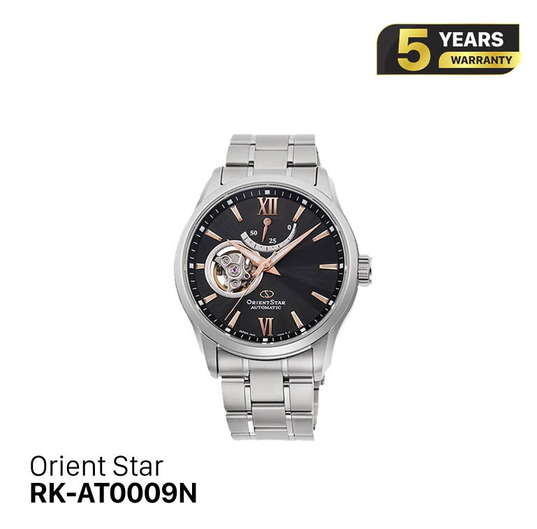 Orient Star Open Heart RK-AT0009N စက်ပိုင်းဆိုင်ရာ နာရီ (ပြည်တွင်းဈေးကွက်ဗားရှင်း)