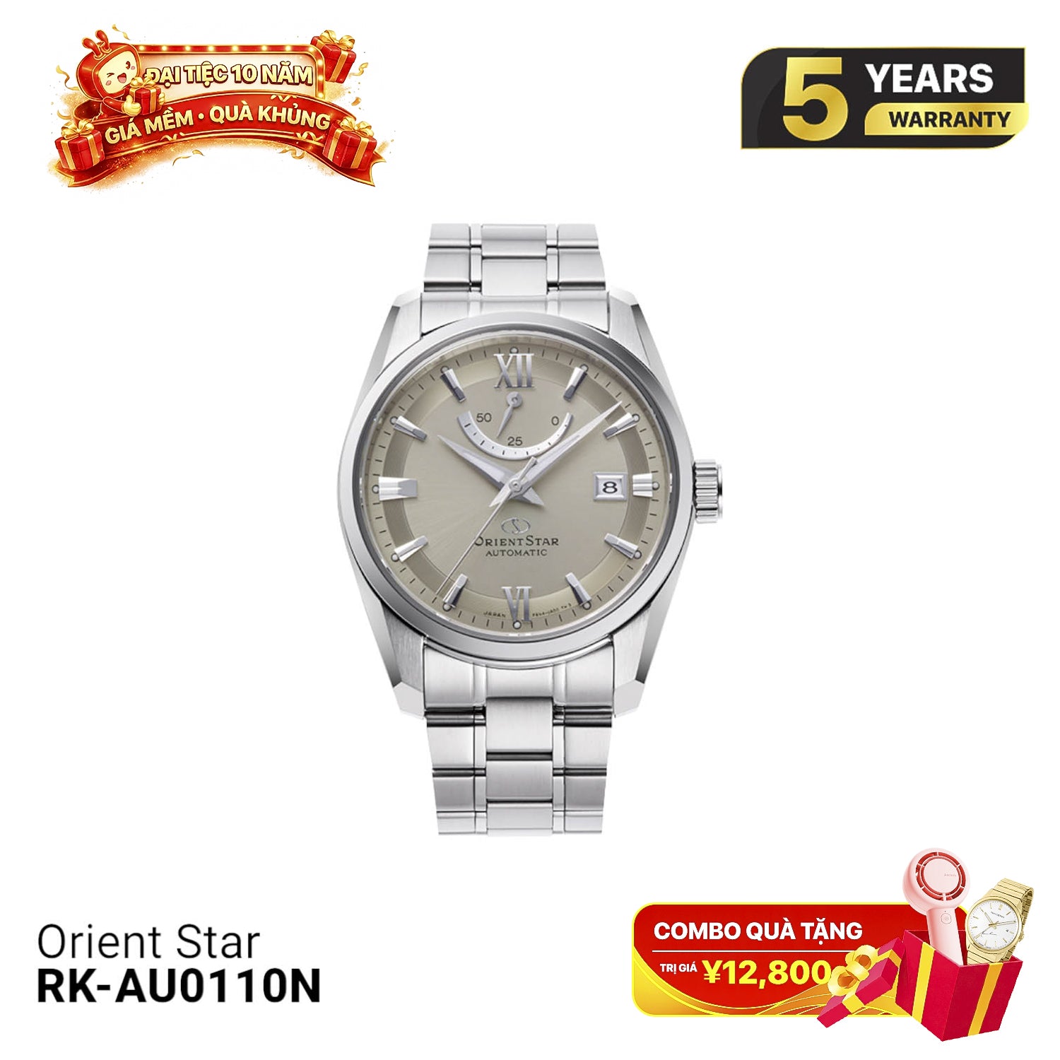 Orient Star Standard RK-AU0110N စက်ပိုင်းဆိုင်ရာနာရီ (ပြည်တွင်းဈေးကွက်ဗားရှင်း)
