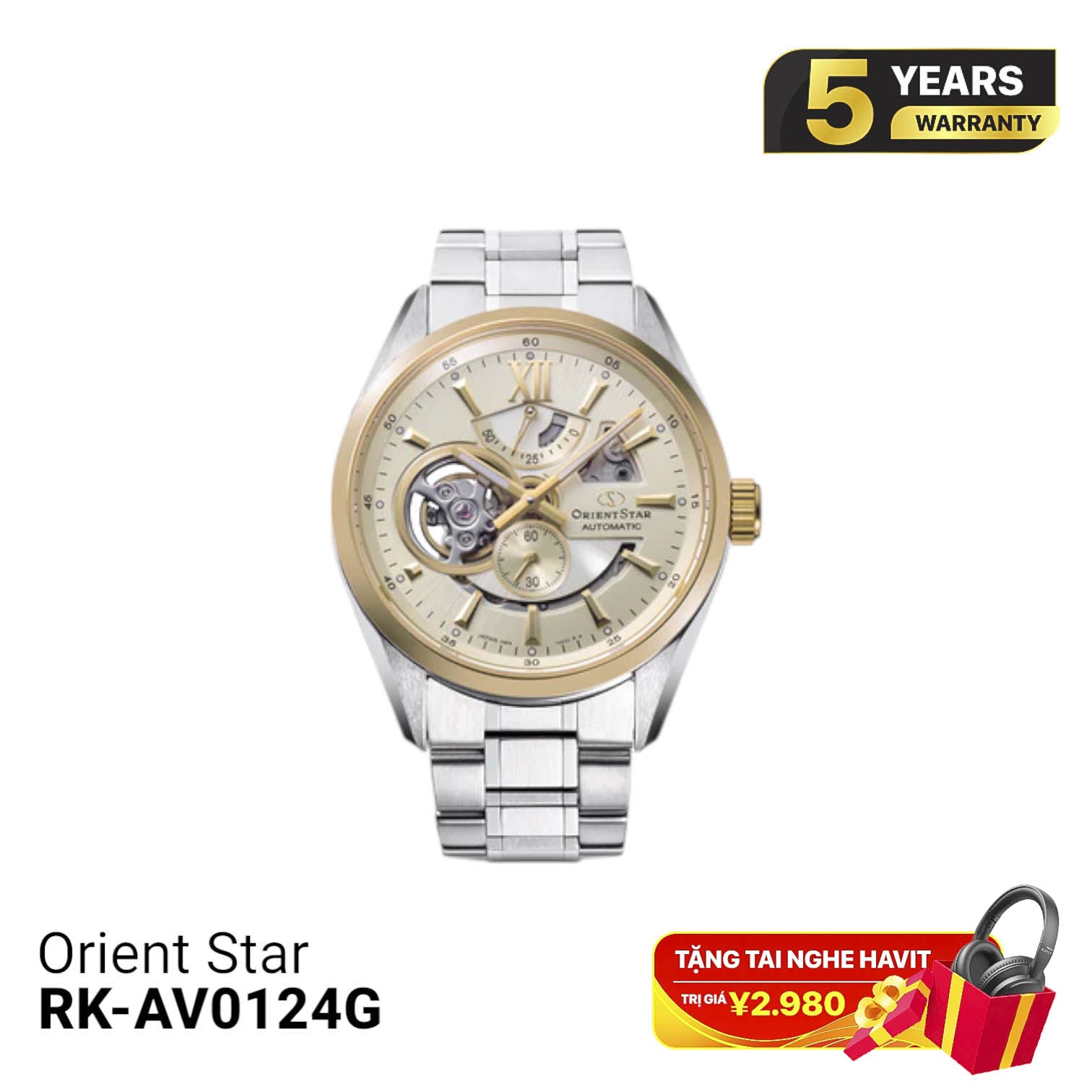 Orient Star Joker RK-AV0124G စက်ပိုင်းဆိုင်ရာ နာရီ (ပြည်တွင်းဗားရှင်း)