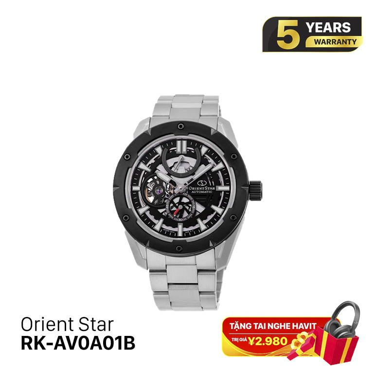 Orient Star Avant-Garde Skeleton RK-AV0A01B စက်ပိုင်းဆိုင်ရာ နာရီ (ပြည်တွင်းဈေးကွက်ဗားရှင်း)
