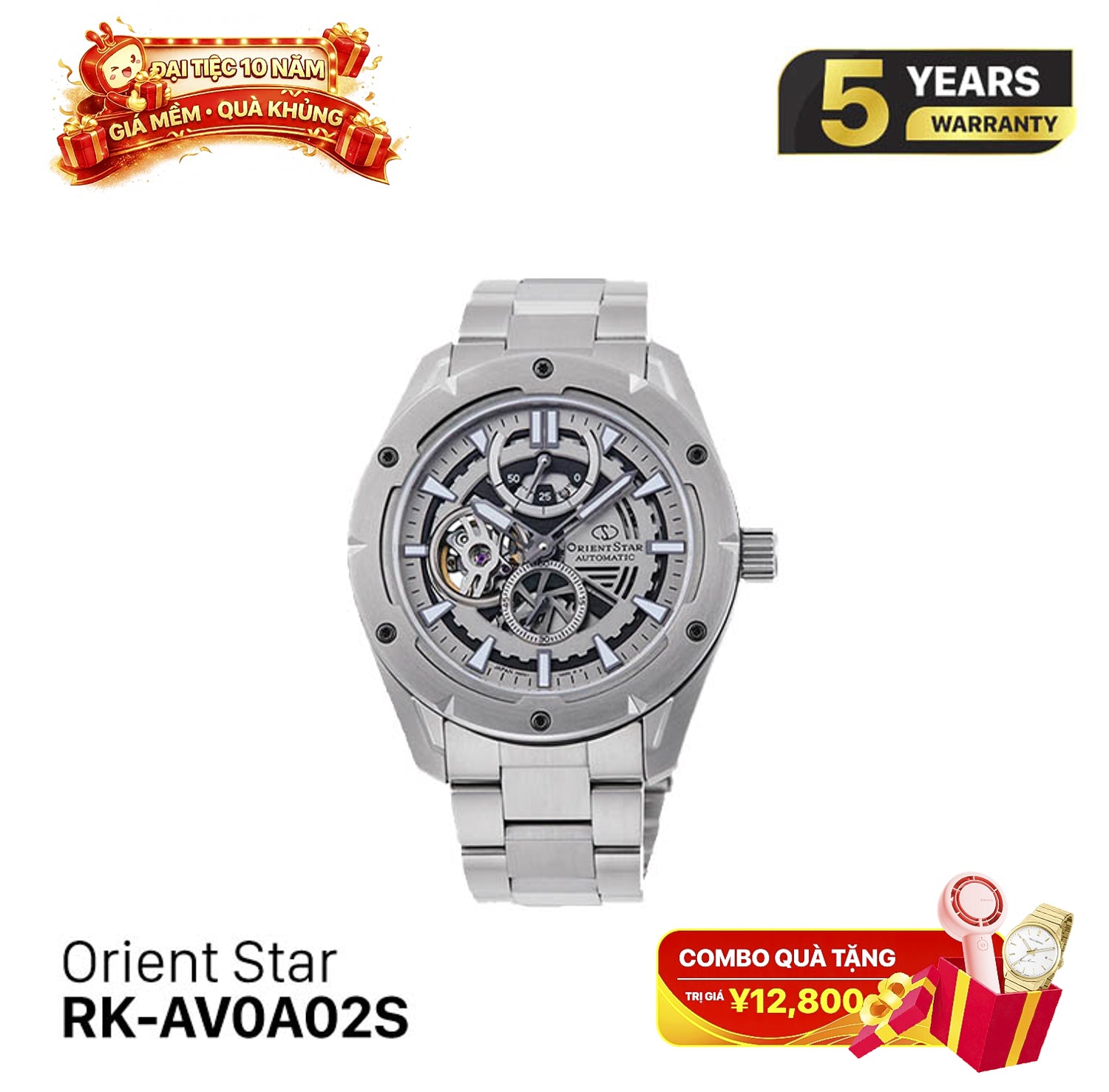 Orient Star Avant-Garde Skeleton RK-AV0A02S စက်ပိုင်းဆိုင်ရာနာရီ (ပြည်တွင်းဈေးကွက်ဗားရှင်း) - မှာယူမှုများလက်ခံသည်