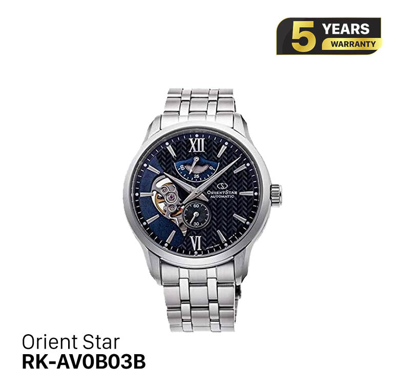 Orient Star Layered Skeleton စက်ပိုင်းဆိုင်ရာ နာရီ RK-AV0B03B (ပြည်တွင်းဈေးကွက် ဗားရှင်း)
