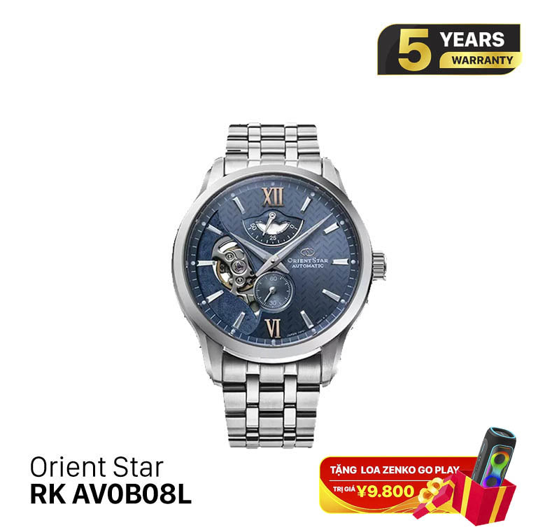 Orient Star Layered Skeleton စက်ပိုင်းဆိုင်ရာ နာရီ RK-AV0B08L (ပြည်တွင်းဈေးကွက် ဗားရှင်း)