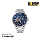 Orient Star စက်ပိုင်းဆိုင်ရာ လရောင်အဆင့် နာရီ RK-AY0103L (ပြည်တွင်းဈေးကွက်ဗားရှင်း) - မှာယူမှုများလက်ခံသည်