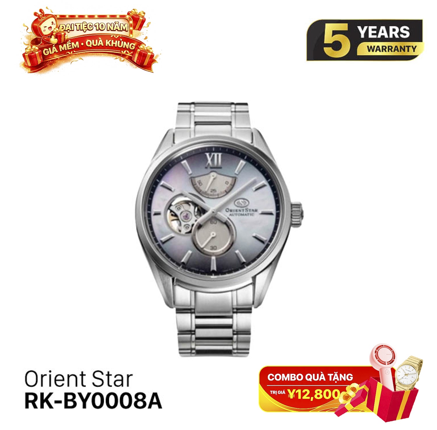 Orient Star Semi Skeleton M34 F7 အကန့်အသတ်ထုတ် RK-BY0008A စက်ပိုင်းဆိုင်ရာနာရီ (ပြည်တွင်းဈေးကွက်ဗားရှင်း)