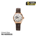 Orient Star Classic Semi Skeleton RK-ND0003S အမျိုးသမီးစက်ပိုင်းဆိုင်ရာနာရီ (ပြည်တွင်းဈေးကွက်ဗားရှင်း)