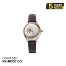 Orient Star Semi-Skeleton RK-ND0010G အမျိုးသမီးစက်ပိုင်းဆိုင်ရာနာရီ (ပြည်တွင်းဈေးကွက်ဗားရှင်း)