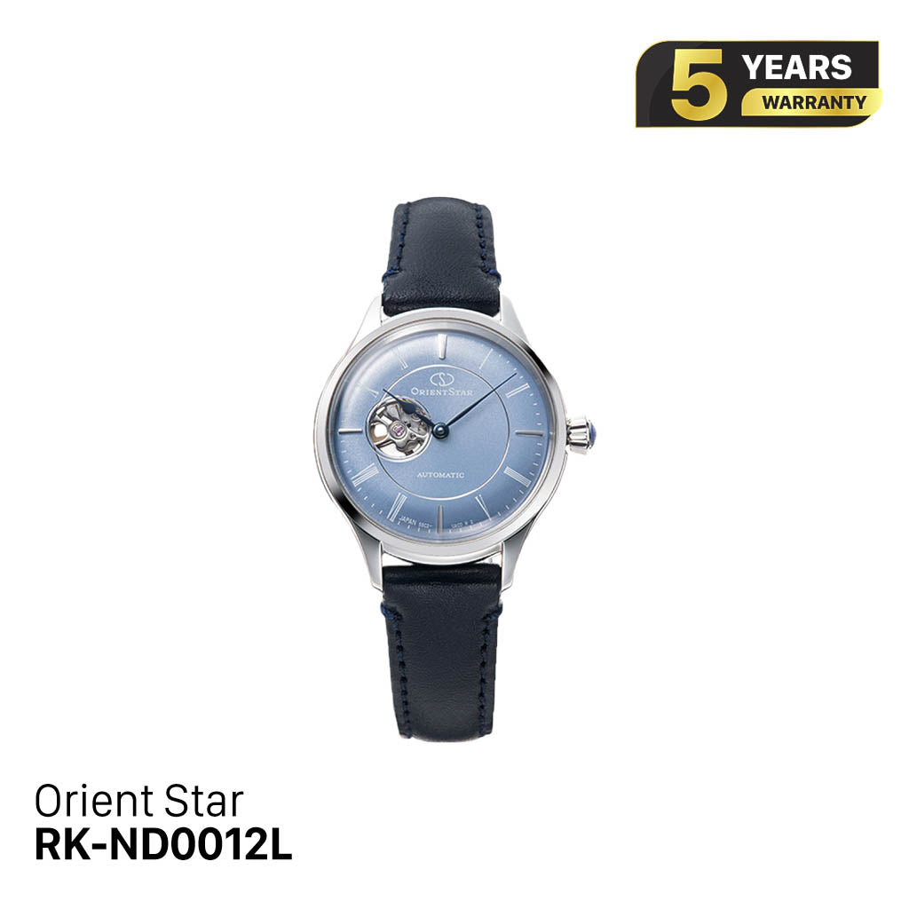 Orient Star Semi-Skeleton RK-ND0012L အမျိုးသမီးစက်ပိုင်းဆိုင်ရာနာရီ (ပြည်တွင်းဈေးကွက်ဗားရှင်း)