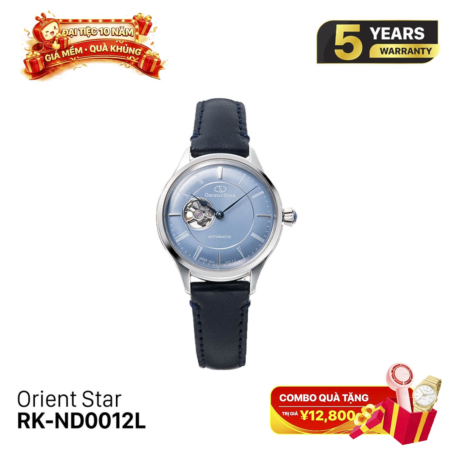 Orient Star Semi-Skeleton RK-ND0012L အမျိုးသမီးစက်ပိုင်းဆိုင်ရာနာရီ (ပြည်တွင်းဈေးကွက်ဗားရှင်း)