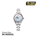 Orient Star Moving Blue RK-ND0020L အမျိုးသမီးစက်ပိုင်းဆိုင်ရာနာရီ - ၁၈၀ ခုသာ ကန့်သတ်ထုတ်လုပ်ထားသည် - မှာယူမှုများကို လက်ခံပါသည်