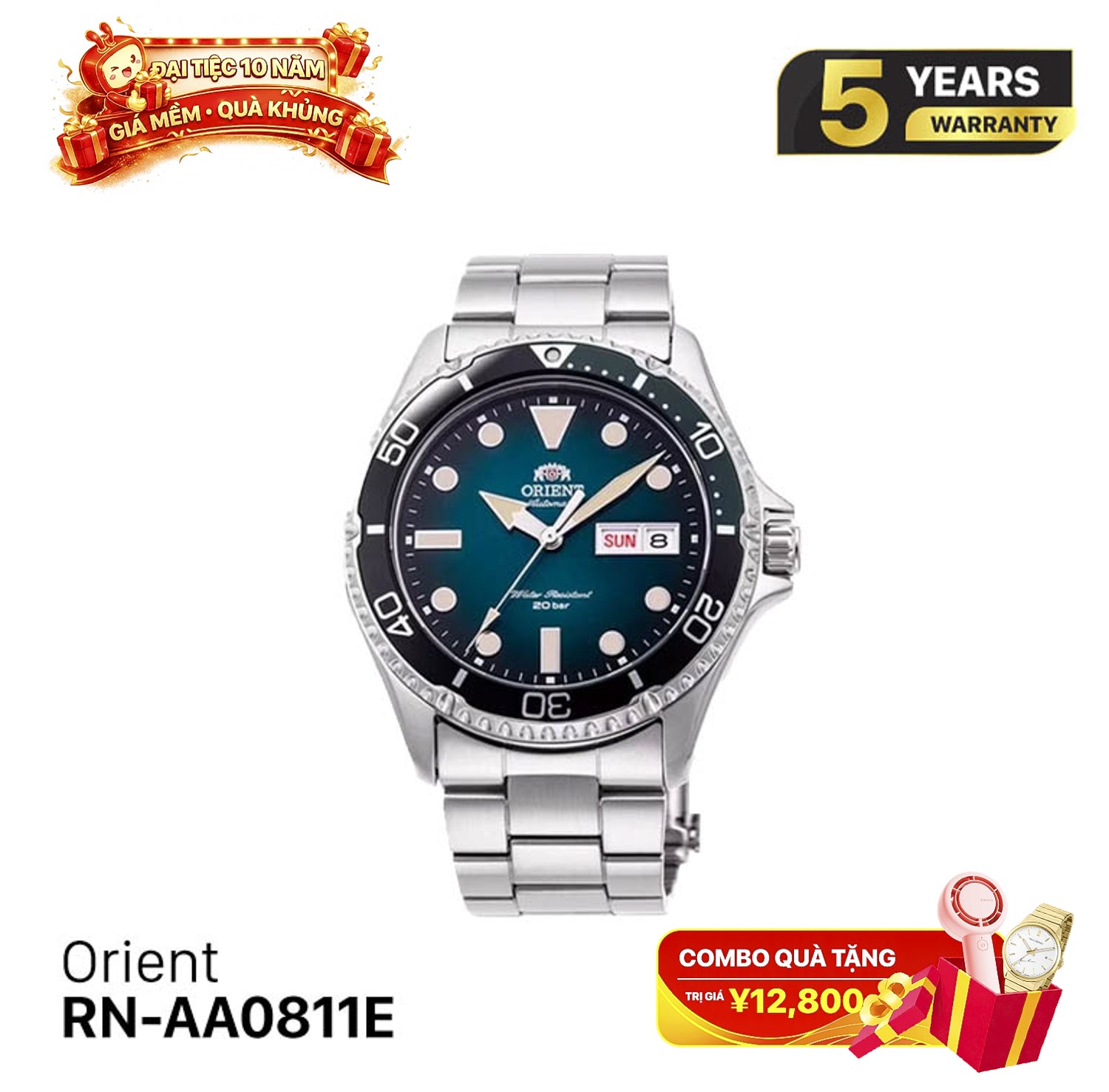 Orient Mako RN-AA0811E စက်ပိုင်းဆိုင်ရာနာရီ - မှာယူမှုများလက်ခံသည်