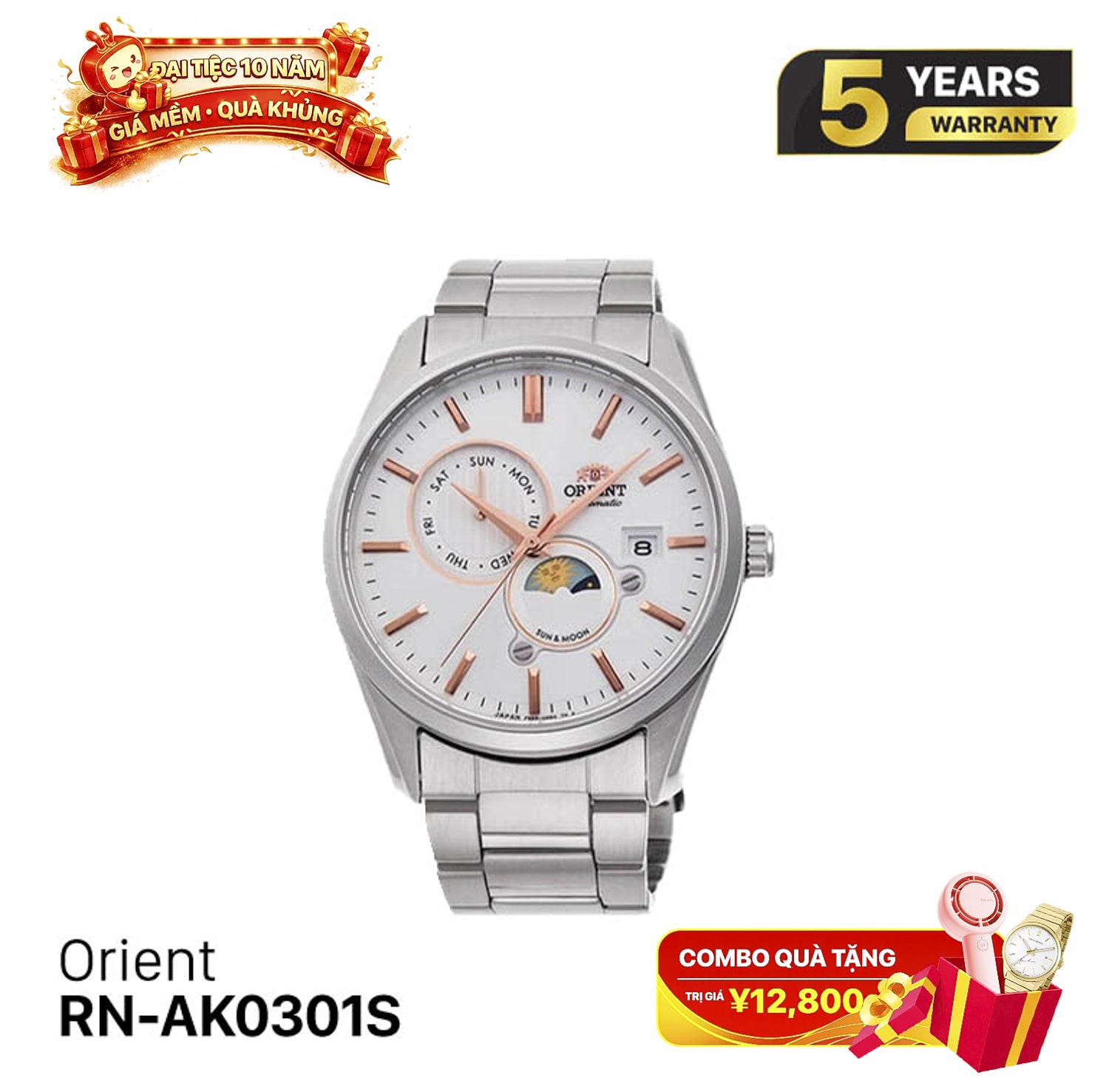 Orient Sun Moon Gen 5 RN-AK0301S စက်ပိုင်းဆိုင်ရာနာရီ