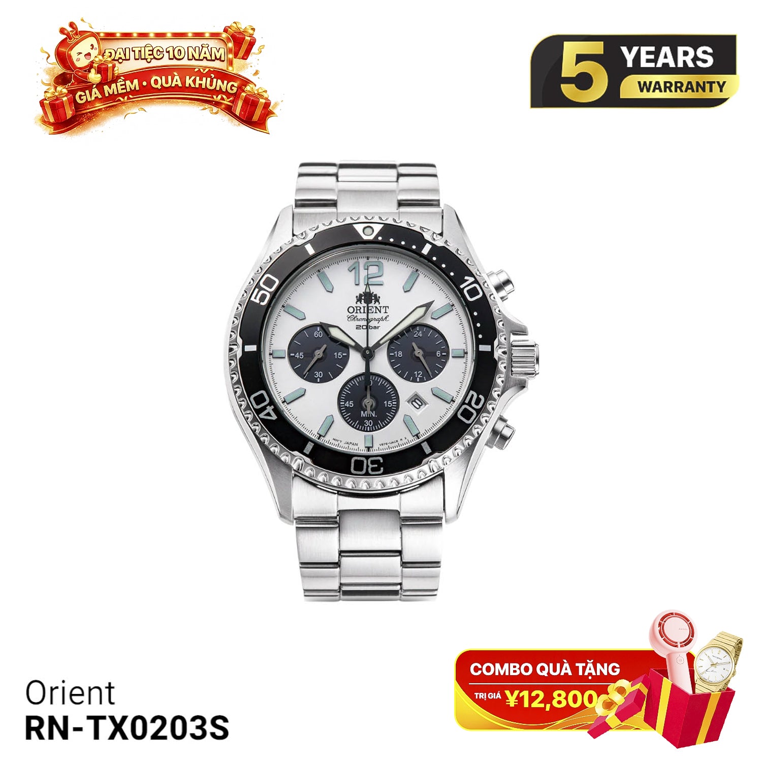 Orient Mako RN-TX0203S နေရောင်ခြည်စွမ်းအင်သုံးနာရီ - မှာယူမှုများလက်ခံခြင်း