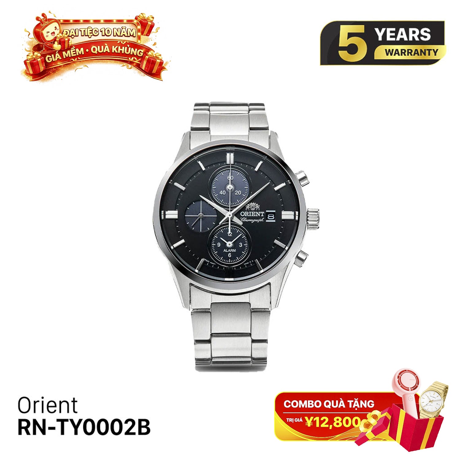 Orient Chronograph RN-TY0002B နေရောင်ခြည်စွမ်းအင်သုံးနာရီ - မှာယူမှုများလက်ခံပါသည်