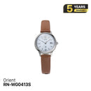 Orient iO Natural & Plain RN-WG0413S အမျိုးသမီးသုံး နေရောင်ခြည်စွမ်းအင်သုံး နာရီ