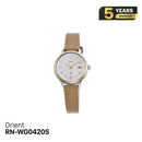 Orient iO Natural & Plain RN-WG0420S အမျိုးသမီးသုံး နေရောင်ခြည်စွမ်းအင်သုံး နာရီ