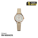 Orient iO Natural & Plain RN-WG0421S အမျိုးသမီးသုံး နေရောင်ခြည်စွမ်းအင်သုံး နာရီ