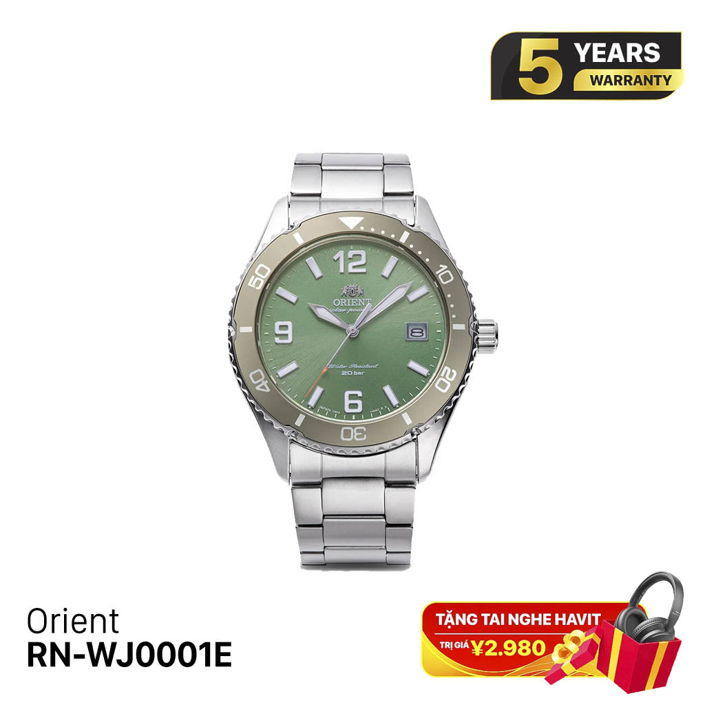 Orient Mako 40 RN-WJ0001E နေရောင်ခြည်စွမ်းအင်သုံး နာရီ - မှာယူမှုများ လက်ခံပါသည်