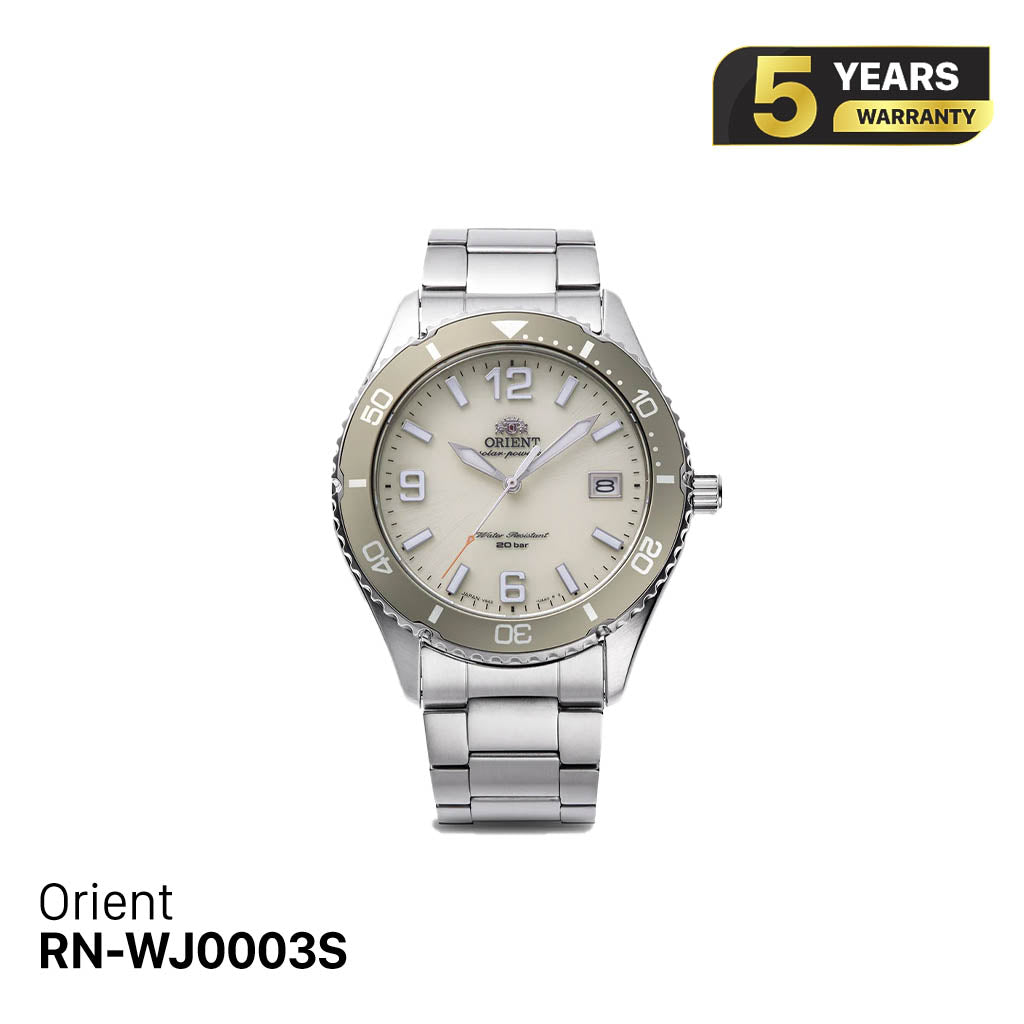 Orient Mako 40 RN-WJ0003S နေရောင်ခြည်စွမ်းအင်သုံး နာရီ - မှာယူမှုများ လက်ခံပါသည်