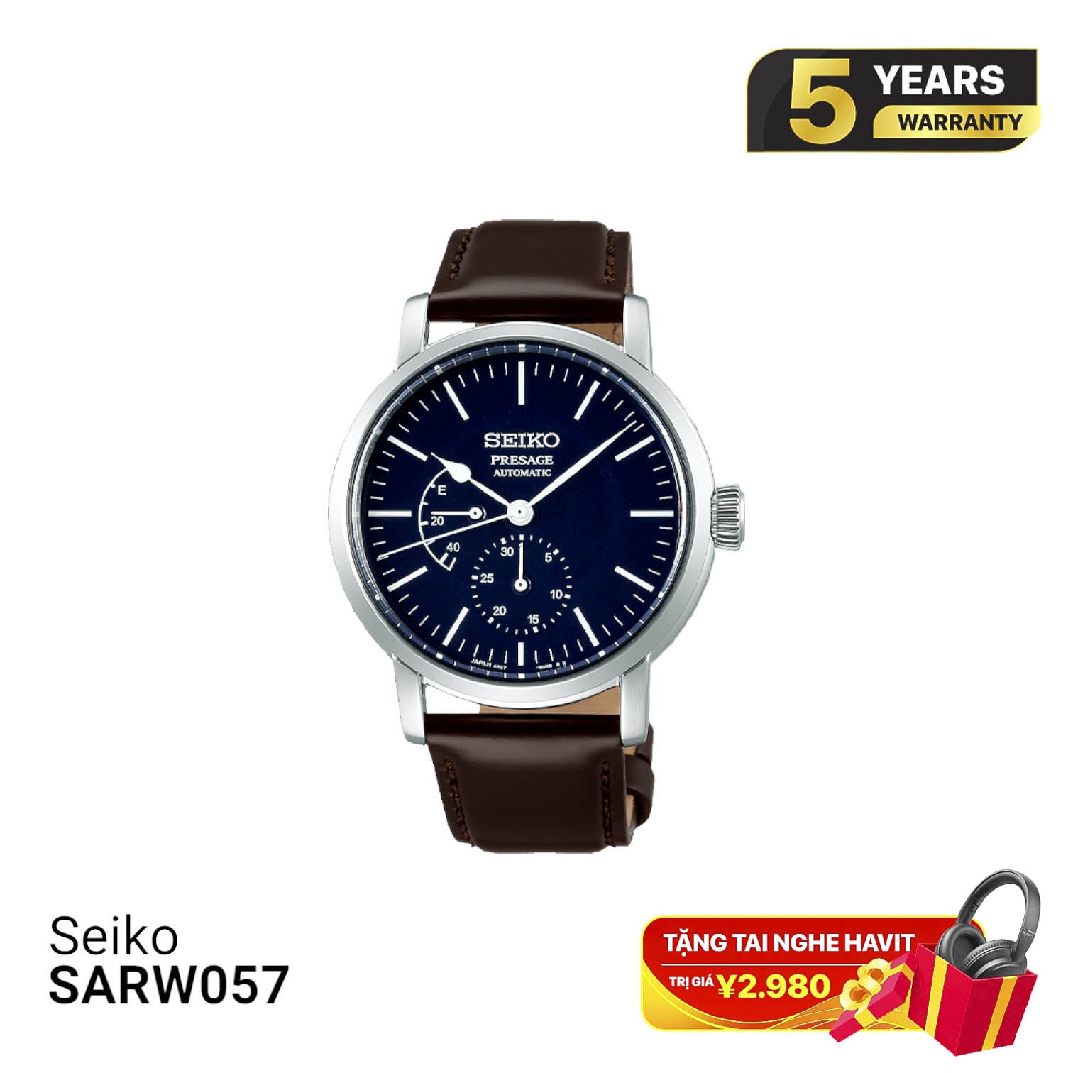 Seiko Presage Riki သံမဏိနာရီစီးရီး SARW057 စက်ပိုင်းဆိုင်ရာနာရီ - မှာယူမှုများလက်ခံသည်
