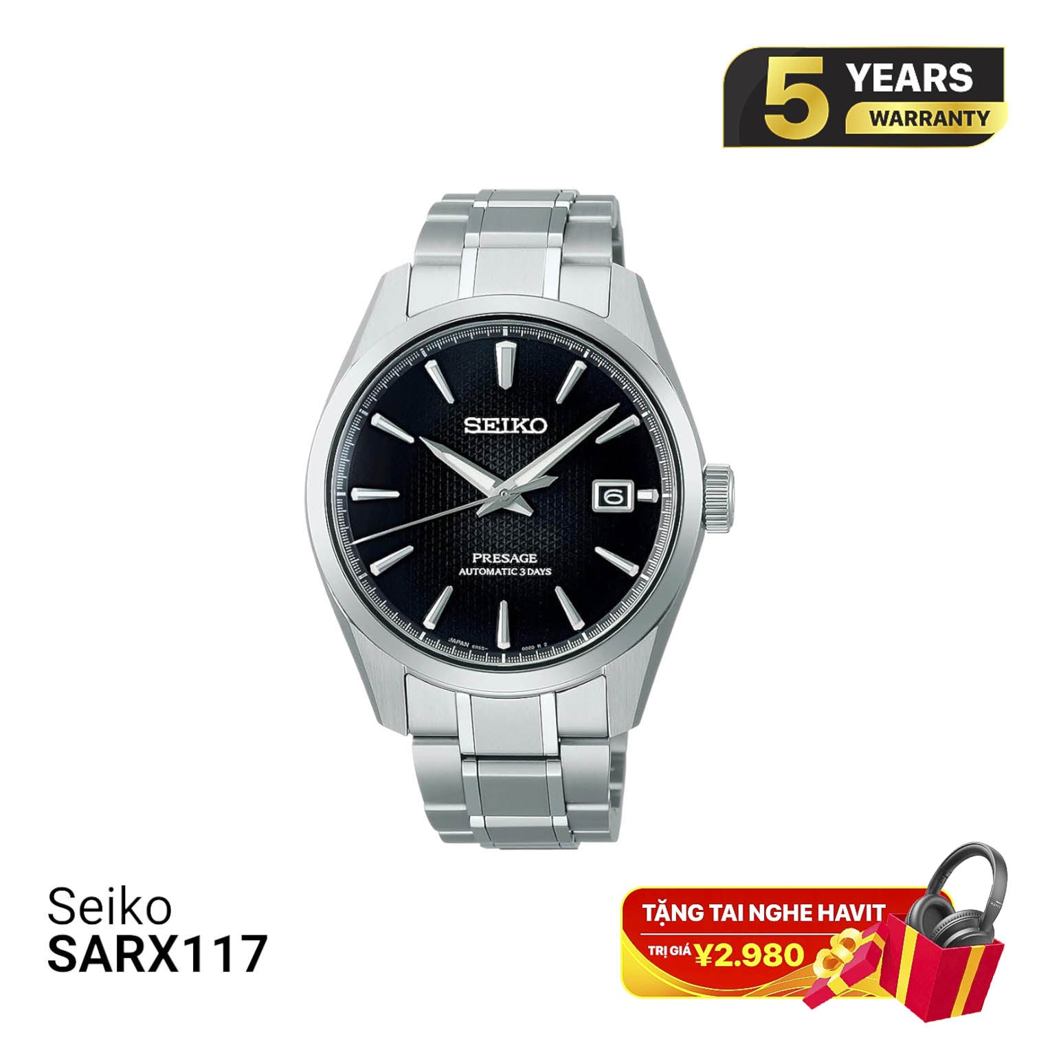 Seiko Presage Sharp Edged Series SARX117 စက်ပိုင်းဆိုင်ရာနာရီ - မှာယူမှုများလက်ခံပါသည်
