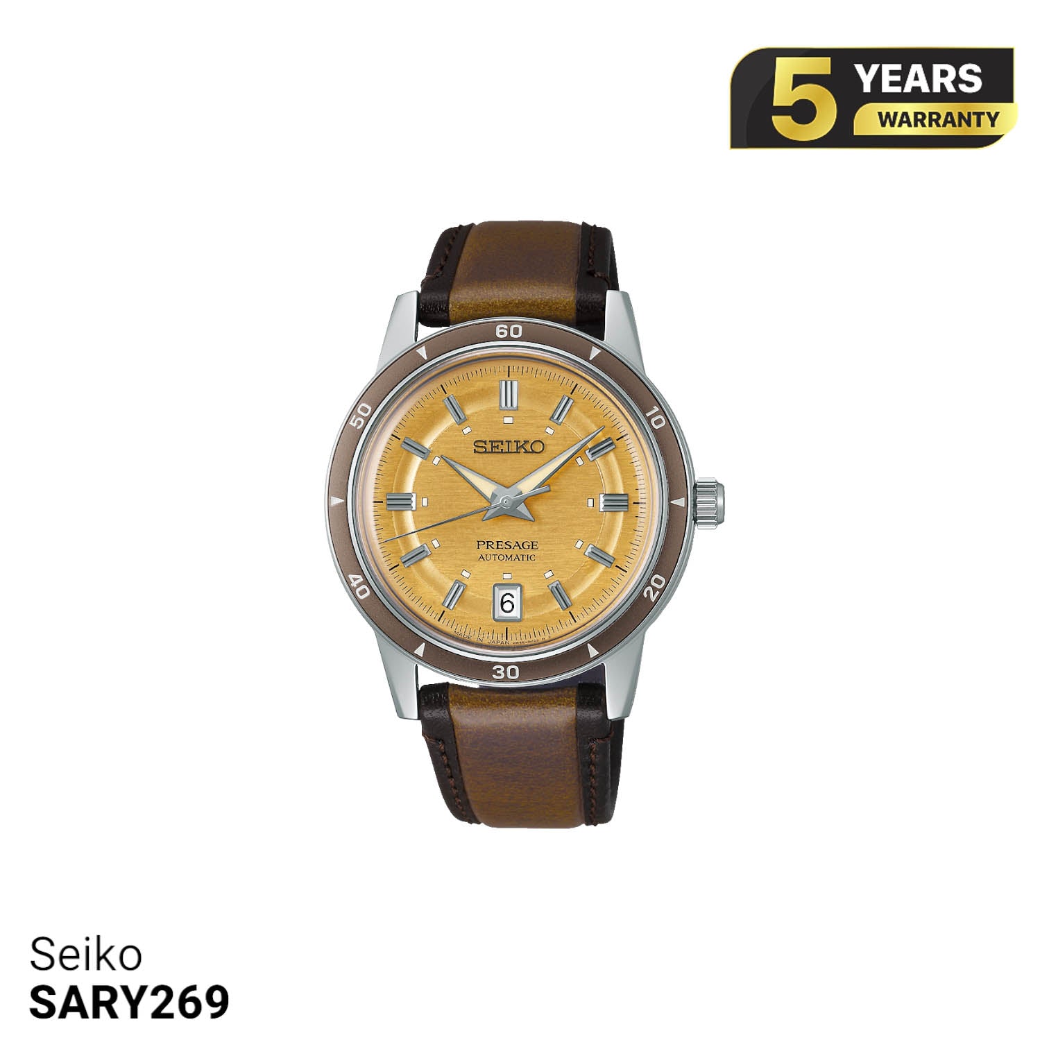 Seiko Pressage Style 60s စက်ပိုင်းဆိုင်ရာနာရီ SARY269 - မှာယူမှုများလက်ခံပါသည်