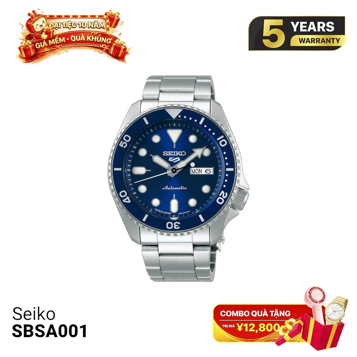 Seiko 5 Sport SKX series SBSA001 စက်ပိုင်းဆိုင်ရာနာရီ - မှာယူမှုများလက်ခံပါသည်