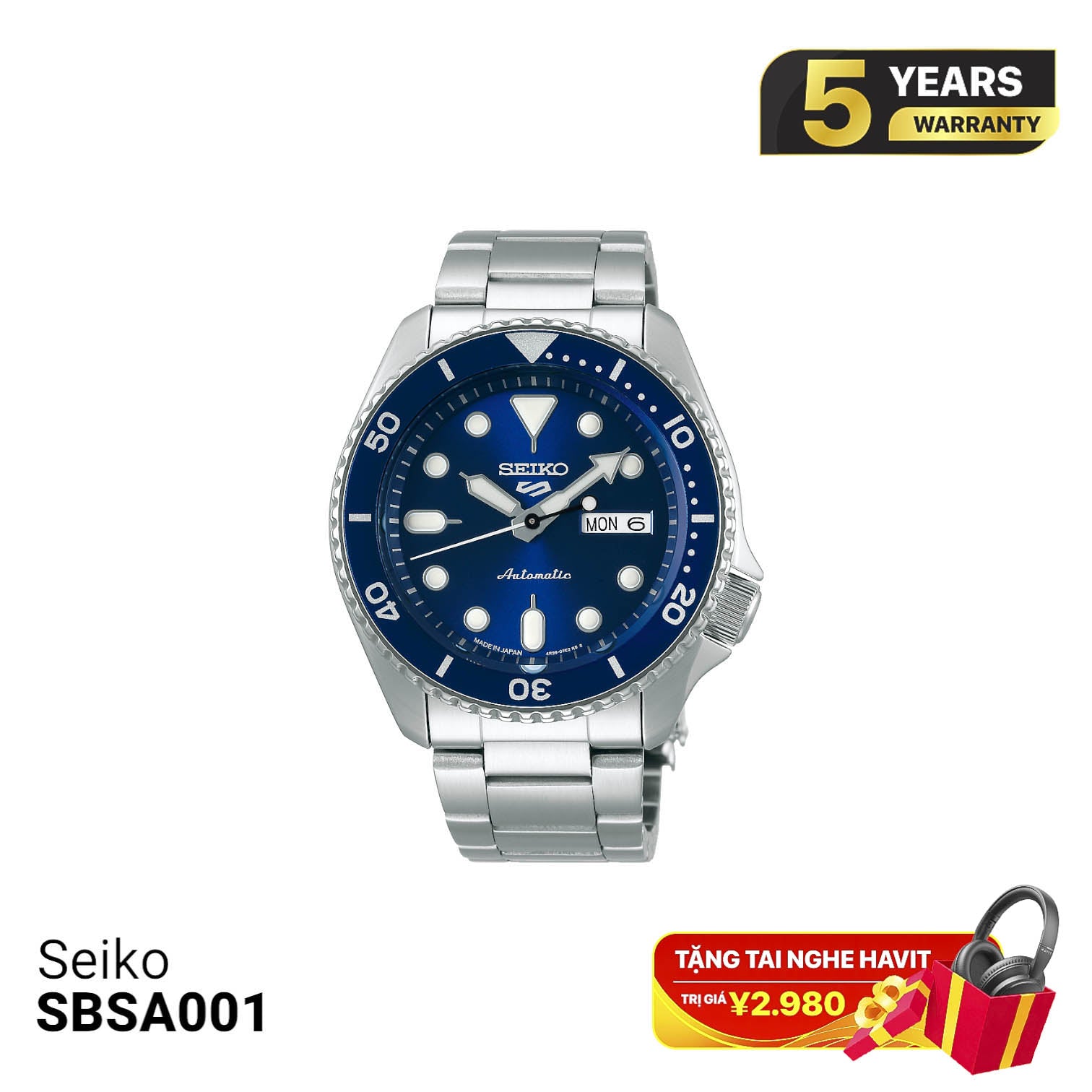 Seiko 5 Sport SKX series SBSA001 စက်ပိုင်းဆိုင်ရာနာရီ - မှာယူမှုများလက်ခံပါသည်