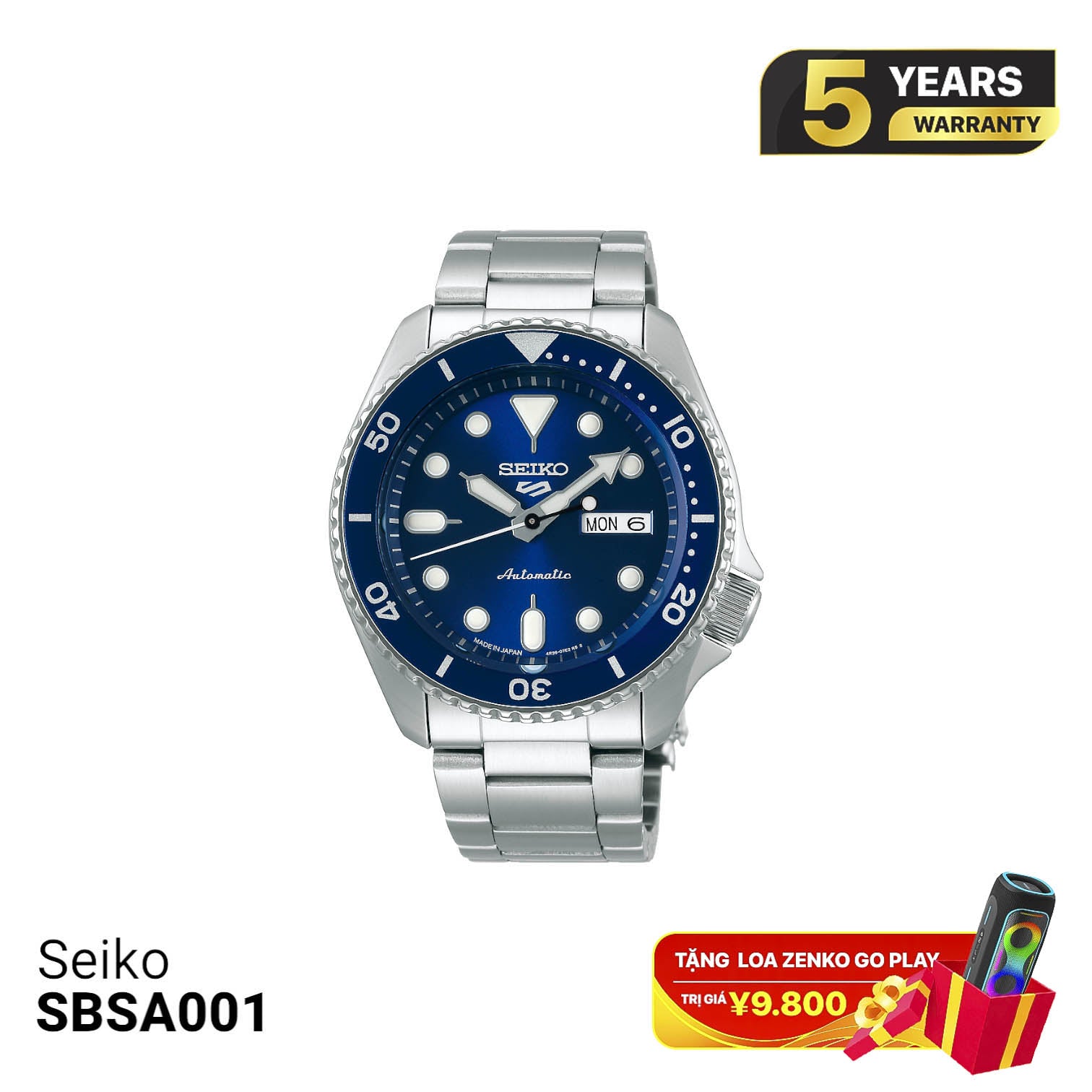 Seiko 5 Sport SKX series SBSA001 စက်ပိုင်းဆိုင်ရာနာရီ - မှာယူမှုများလက်ခံပါသည်