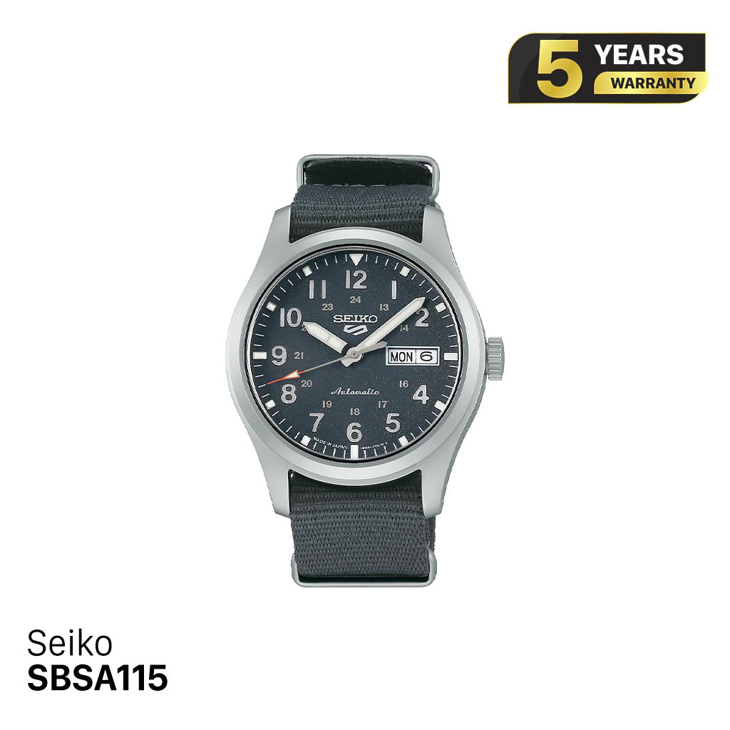 Seiko 5 Field series SBSA115 စက်ပိုင်းဆိုင်ရာနာရီ - မှာယူမှုများလက်ခံပါသည်