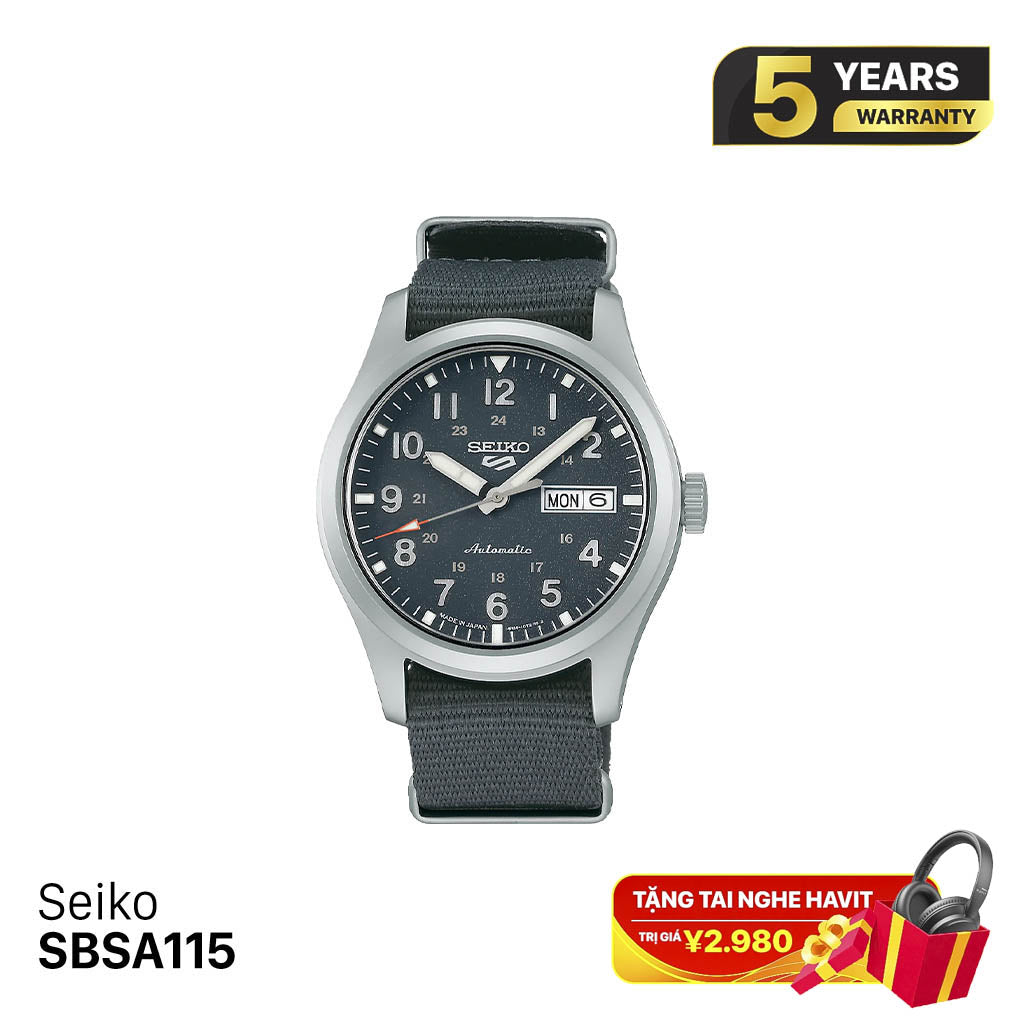 Seiko 5 Field series SBSA115 စက်ပိုင်းဆိုင်ရာနာရီ - မှာယူမှုများလက်ခံပါသည်