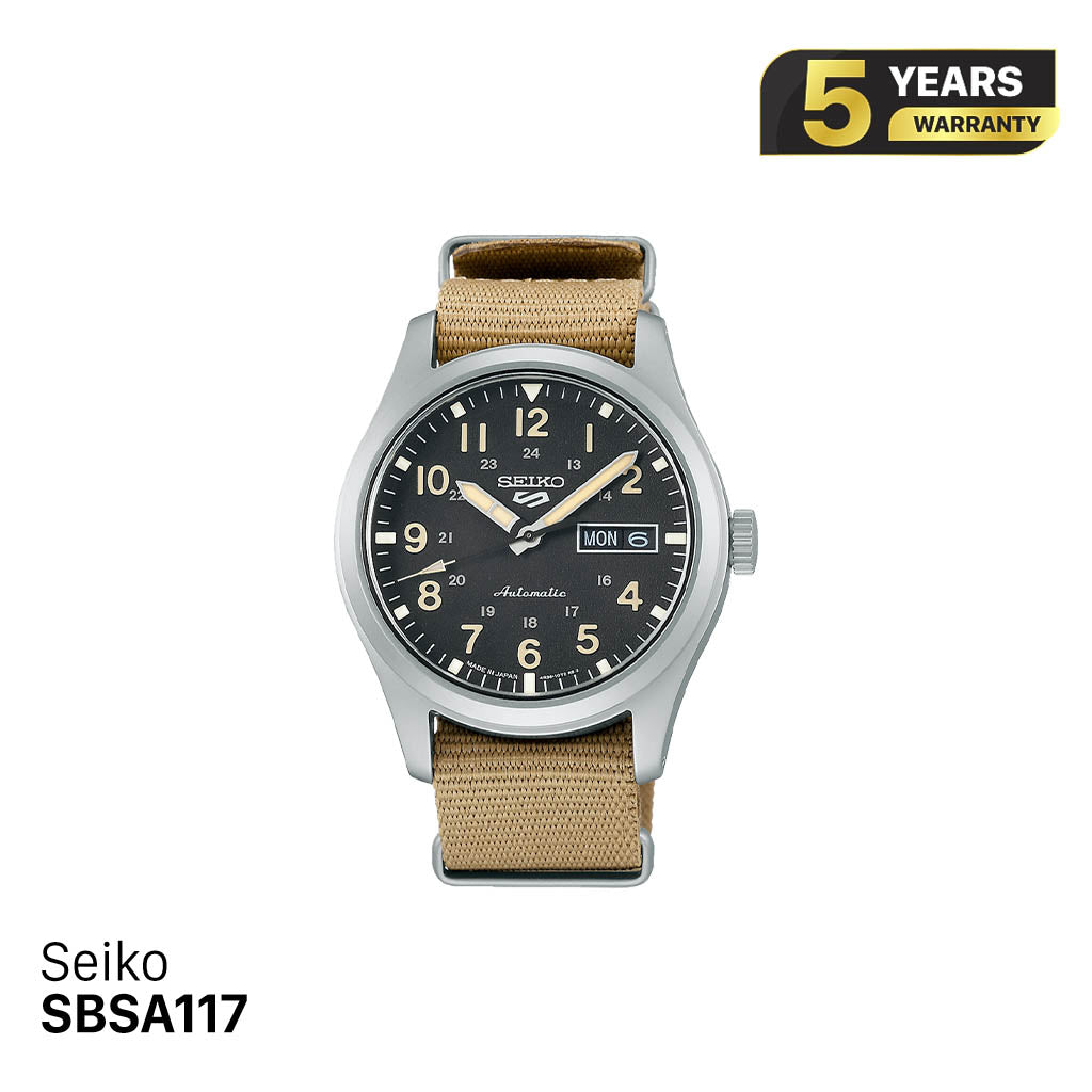 Seiko 5 Field series SBSA117 စက်ပိုင်းဆိုင်ရာနာရီ - မှာယူမှုများလက်ခံပါသည်