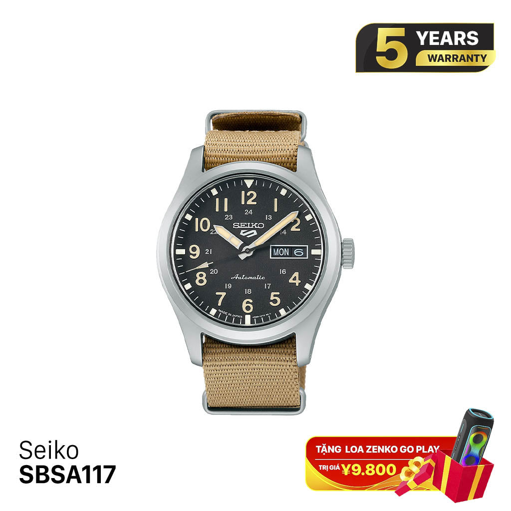 Seiko 5 Field series SBSA117 စက်ပိုင်းဆိုင်ရာနာရီ - မှာယူမှုများလက်ခံပါသည်
